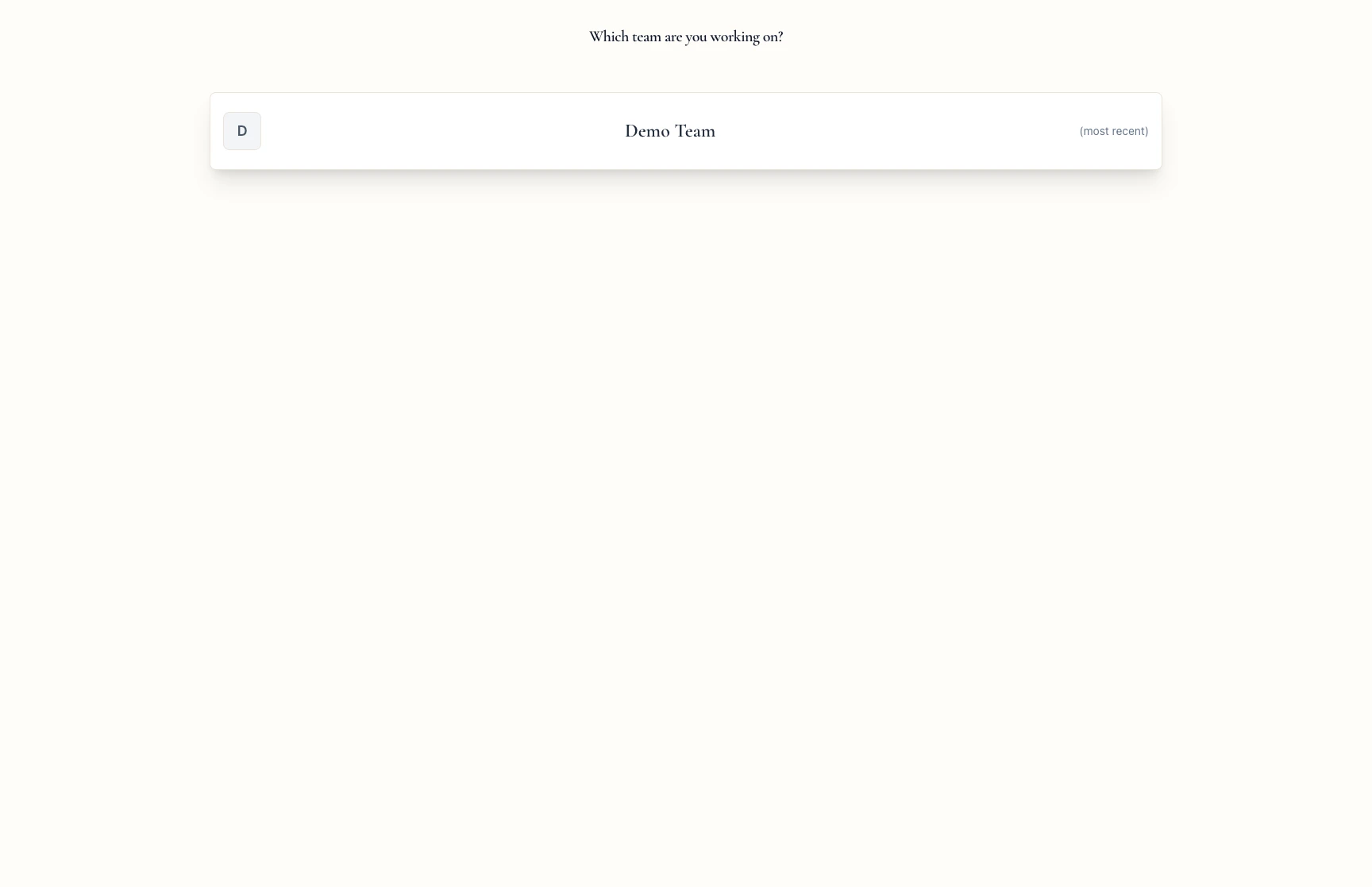 Workspace picker